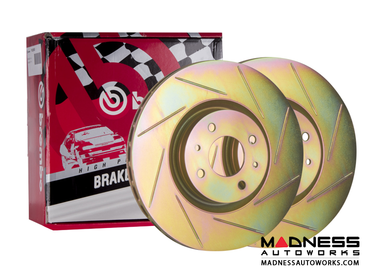 FIAT 500 Brake Rotors by Brembo - Slotted - Front Set